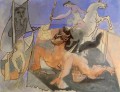 Minotaure mourant Composition 1936 Cubists